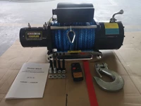 12v24v 15000lbs nylon rope truck winch wireless remote control winch electric winch
