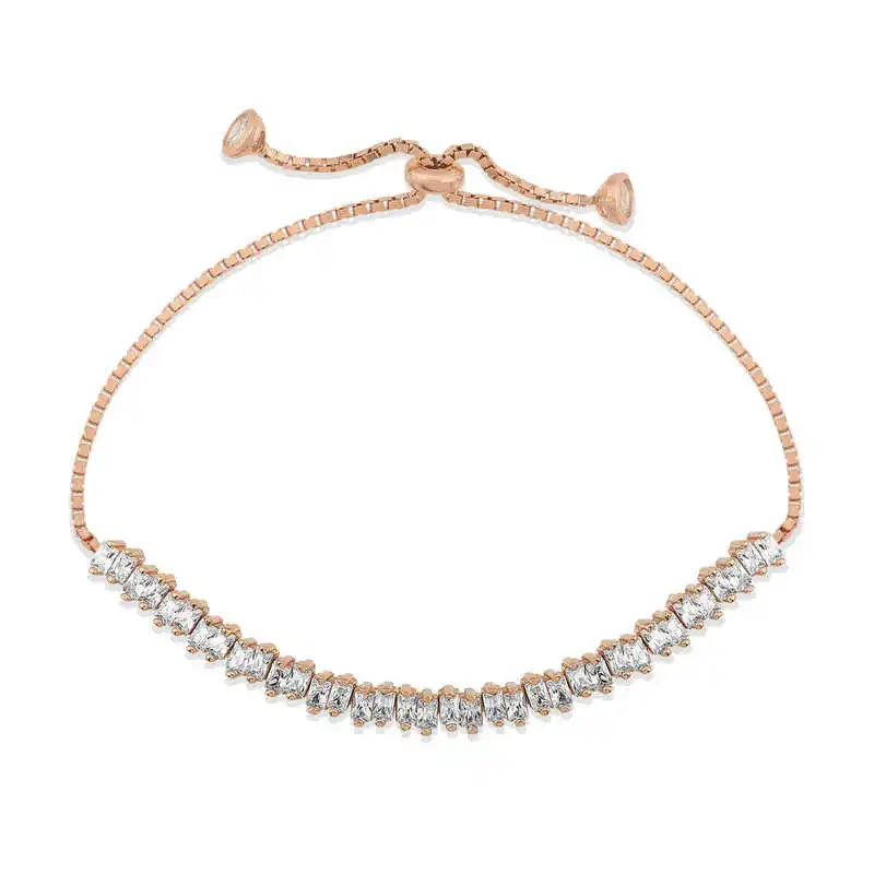 

Silverlina with Silver Cubic Zirconia Water Ways Elevator Bracelet