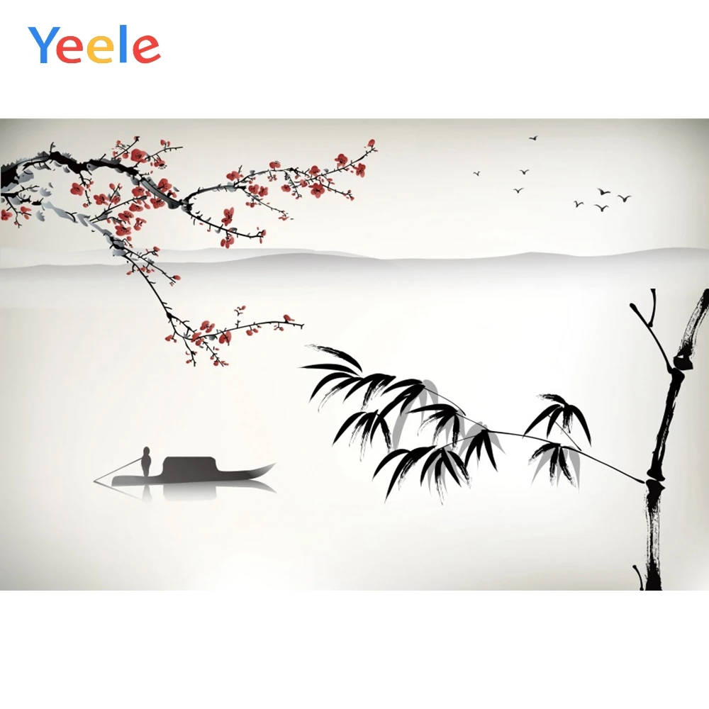 Yeele градиентный цвет бамбуковый цветок сливы китайский декор Фотофон задние фоны