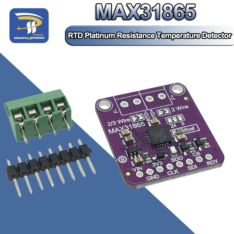 MAX31865 PT100 к PT1000 RTD-to-Digital плата преобразователя температуры термопары модуль усилителя 3,3 В/5 В для Arduino - Цвет: MAX31865