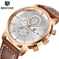 2020 new benyar mens sports watch mens leather watch mens watch fashion business chronograph30m waterproofreloj hombre