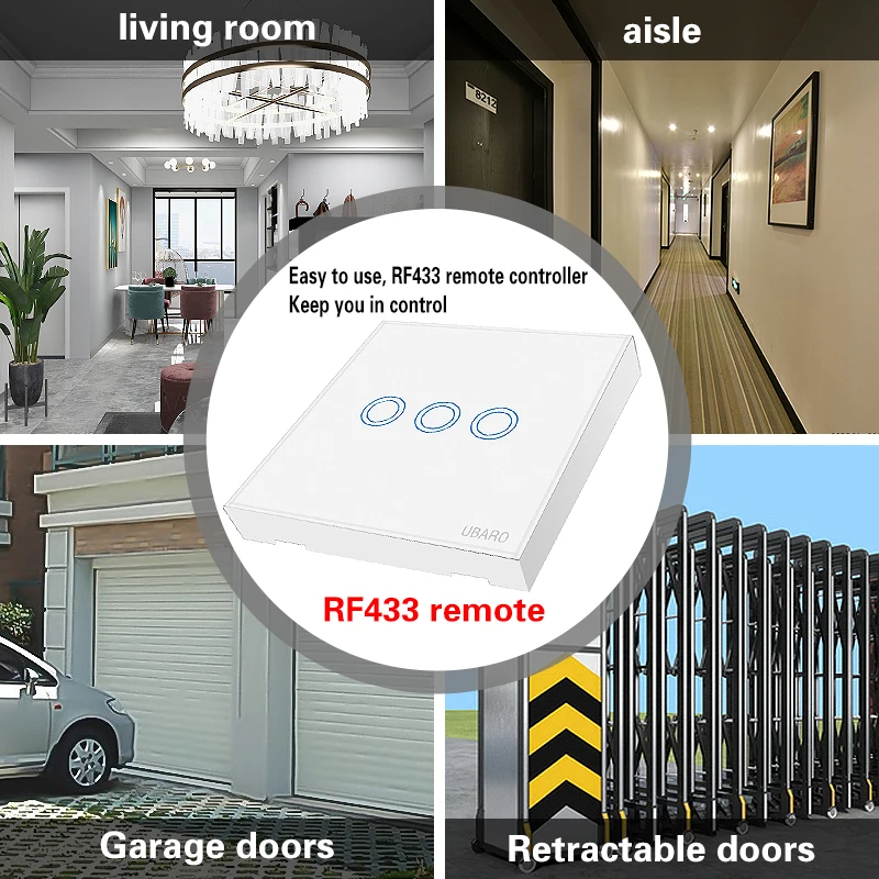 Беспроводной Радиочастотный переключатель управления UBARO ЕС/Великобритания 433