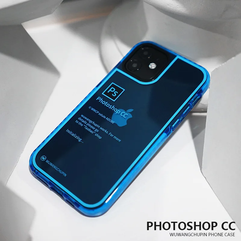 new for iphone 12mini 12pro max diy ps blue mobile phone case 11pro xs max xr anti drop 7 8plus free global shipping