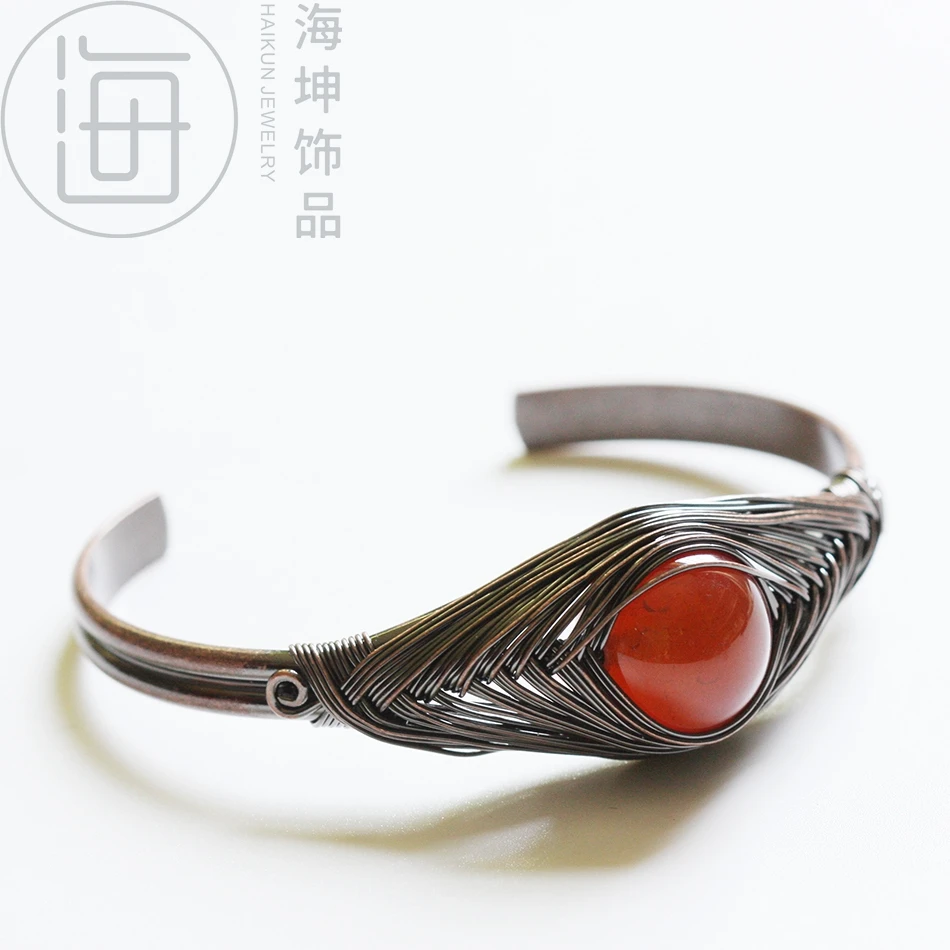 Проволочная упаковка модный браслет-браслет ручной работы из натурального