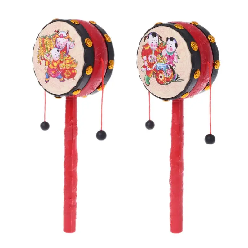 

Spin Rattle Drum Monkey Drum Chinese Kid Toy Gift