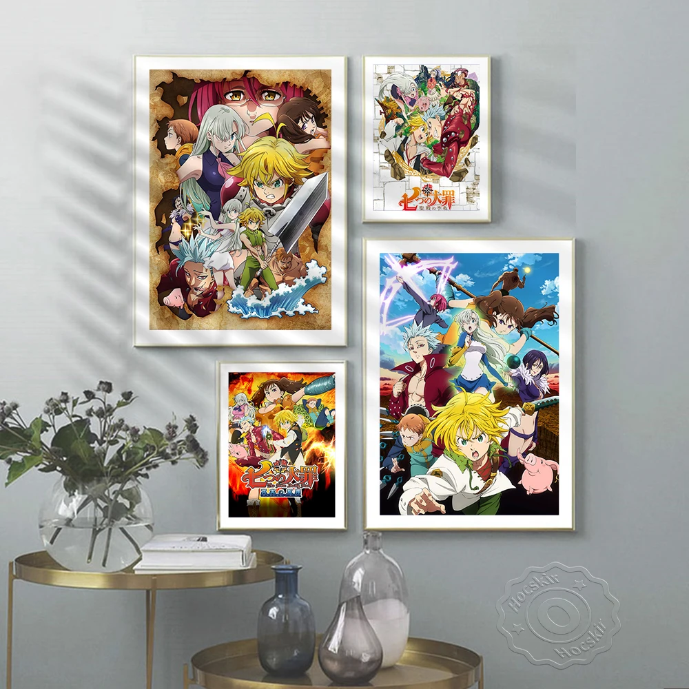 

Anime The Seven Deadly Sins Poster Japanese Manga Wall Picture Japan Cartoon Poster Home Wall Art Decor Canvas Wall Stickers