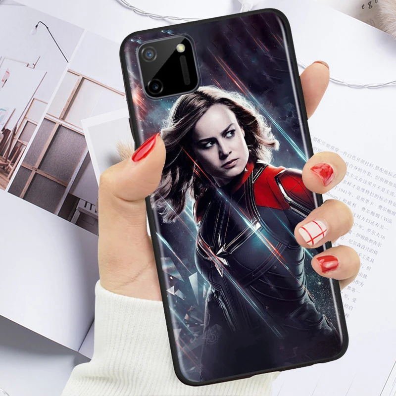 

Captain Marvel for OPPO Realme V15 X5 X3 X50 X7 X2 C17 C11 C3 C2 7 7i 6 6S 6i 5 3 2 Pro Soft Black Phone Case