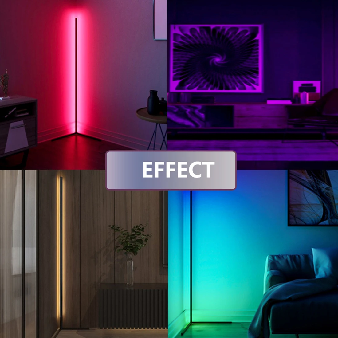 

RGB Floor Lamp Bedroom Taller Dimming Atmosphere Dimming Light Led Line Light Nordic Modern Minimalist Wall Corner Standing Lamp