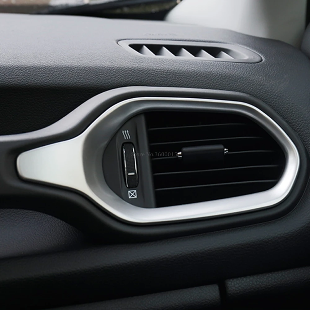 Для Jeep Renegade 2014 2018 2019 ABS Матовый автомобильные аксессуары Кондиционер AC Vent Outlet