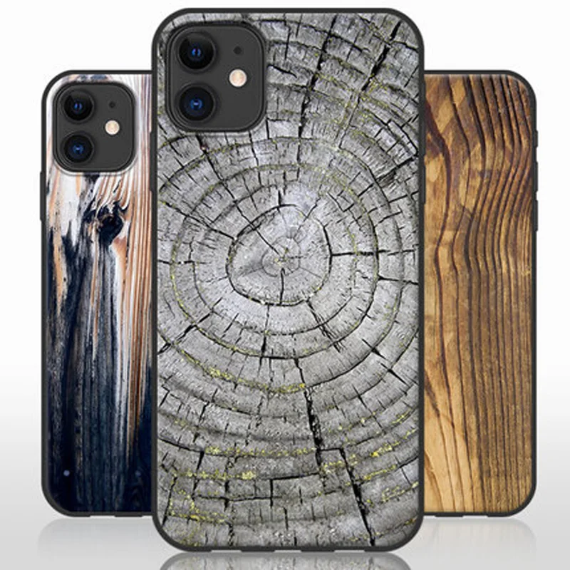 Мягкие силиконовые чехлы для телефонов iphone 11 iPhone11pro iPhone11promax чехол с деревянным
