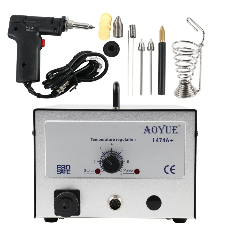 

AOYUE I474A+ Adjustable Temperature BGA Desoldering Station Electric Vacuum Desolder Pump Tin Sucker B1002A Suck Gun