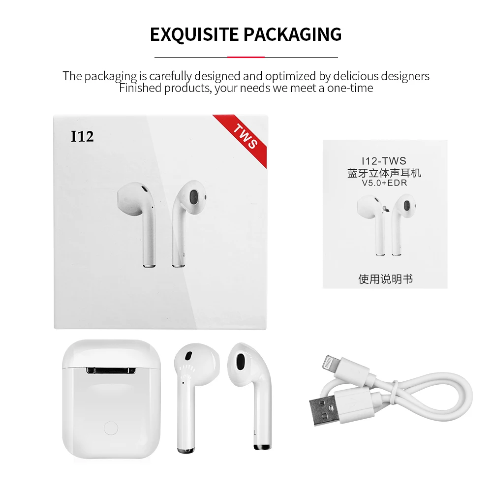 Bluetooth наушники i11 для iPhone samsung Xiaomi беспроводные bluetooth вкладыши i12 Xs Max XR 8 с зарядным