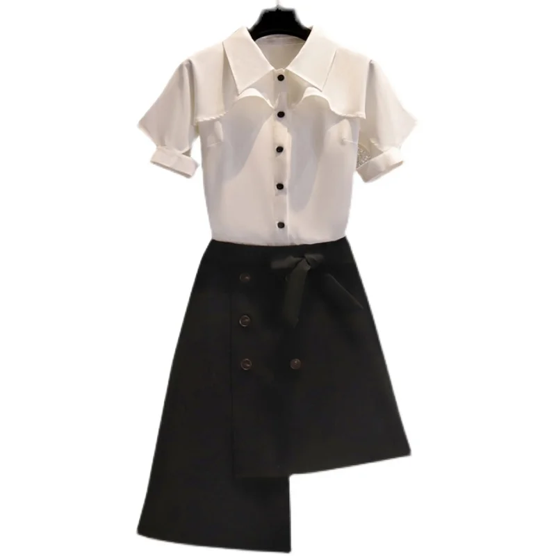 

COIGARSAM Fashion Women Skirt New Summer Skirts Black 5058