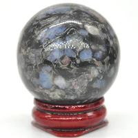 40mm rhyolite crystal shpere healing stone reiki natural gemstone massage ball decoration with stand