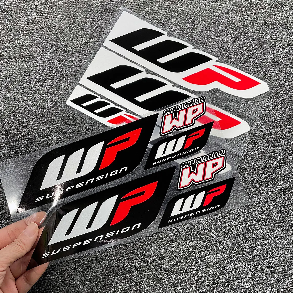 Наклейка на мотоцикл WP аксессуары Лазерная Радуга модификация подвески