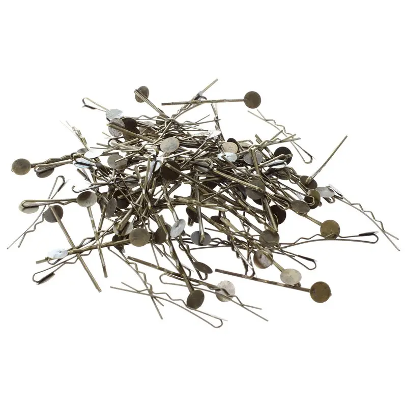 100 бронзовые заколки для волос с клеевой накладкой|Шпильки и волос| |