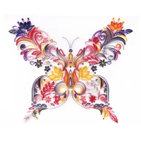 a4 paper 3d butterfly flower quilling paper filigree painting kit art decal wall decor crafts paper kits for home decor papeler
