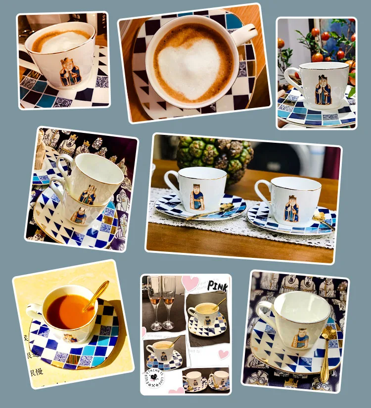 Винтажная кофейная чашка Британского музея Король Королева и блюдце для чая