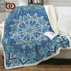Богемное одеяло BeddingOutlet для кровати, тонкое одеяло с цветочным принтом пейсли, небесно-голубое покрывало 