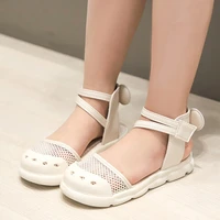 girls gladiator sandals cut outs beach shoes for kids ankle strap summer cover toe sandal breathable platform shoes 1 7y