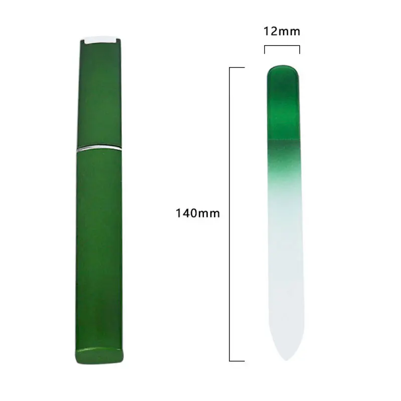 5 шт. стеклянная пилка для ногтей зеленый шлифовальный буфер прочный кристалл