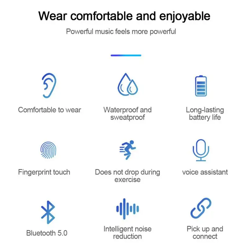 

B9 TWS Bluetooth 5.0 Earphones Wireless Earphone Gaming Music Headset 8D HIFI Sport With MIC Earbuds For Xiaomi Huawei Iphone