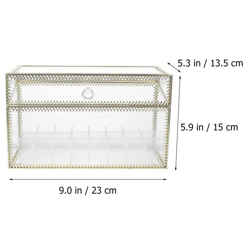 

Delicate Cosmetic Storage Box 24 Grids Lipstick Box Dresser Organizer Box