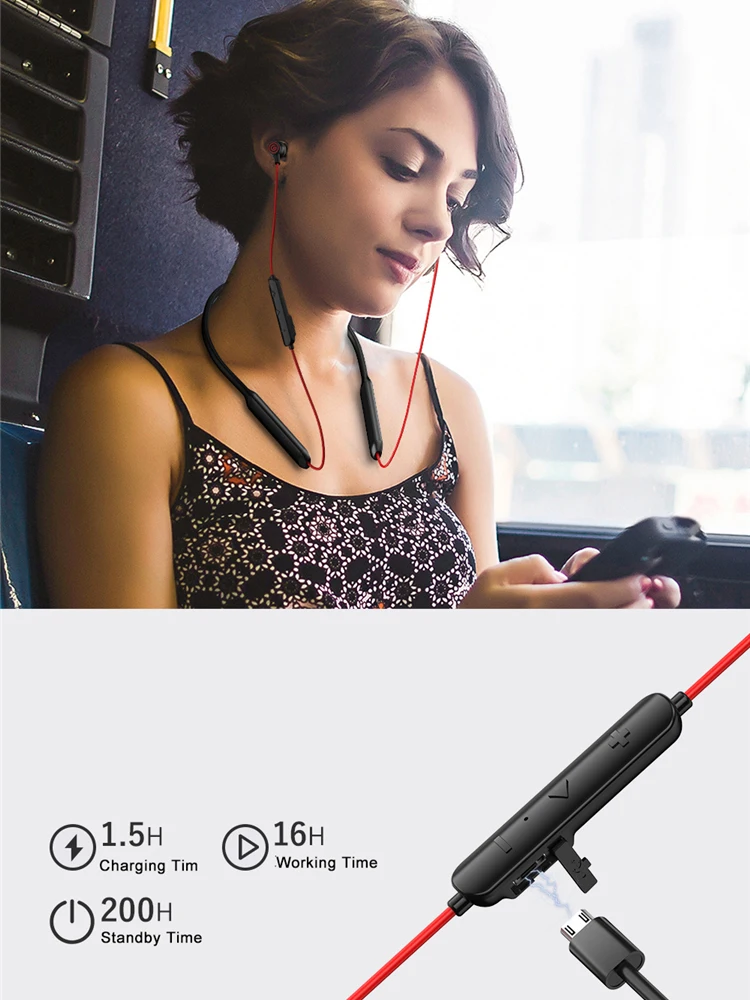GEVO Bluetooth 5,0 наушники IPX6 водонепроницаемые наушники-вкладыши беспроводные наушники спортивные басы Наушники с микрофоном для IPhone XIaomi huawei