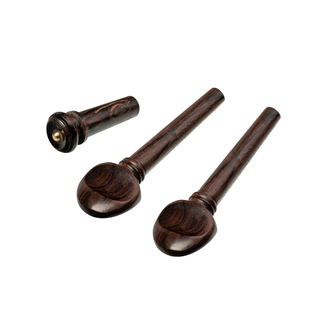 

7 Pcs / Set Ebony 4/4 Size Violin Accessory Tailpiece Tuning Peg Luthier