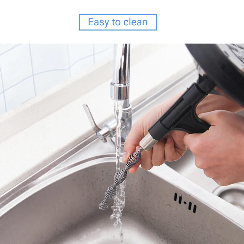 Кабель шнек сантехник змея гибкий стальной кабель с катушкой ручной Кривошип