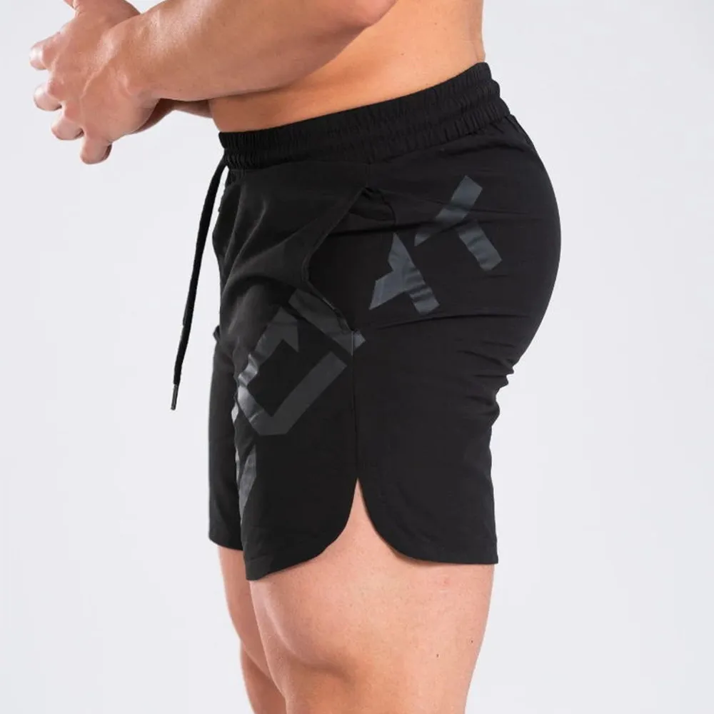 Шорты мужские спортивные для спортзала фитнеса бодибилдинга облегающие бега