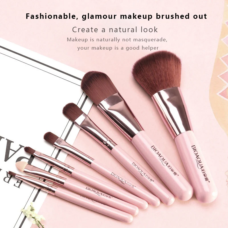 7pcs/set Makeup Brush Set Lip Foundation Don't Eat Powder Beauty Make-up Tools Eyeshadow | Макияж