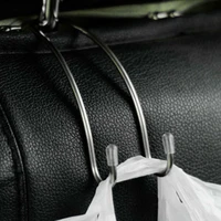 1pc multi functional metal car seat headrest hanger bag hook holder for bag purse cloth grocery storage auto fastener clip parts