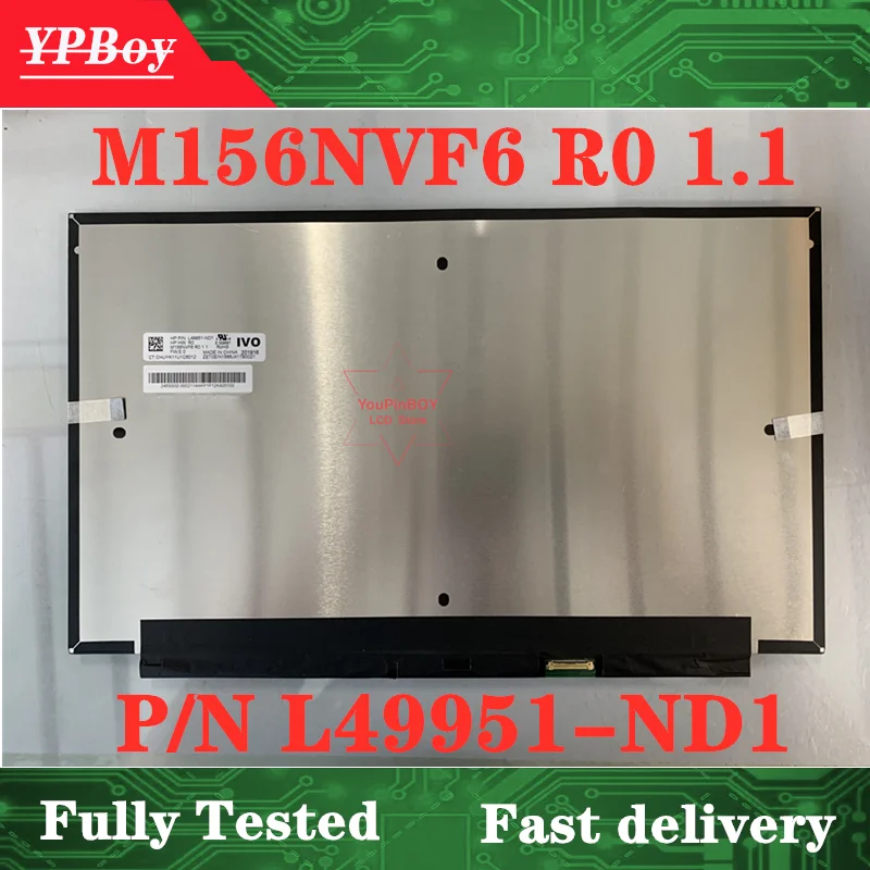 Экран IPS FHD 15 6*1920 EDP 1080 дюйма 30 контактов для ноутбука HP ЖК-дисплей M156NVF6 R0 1 P/N L49951-ND1
