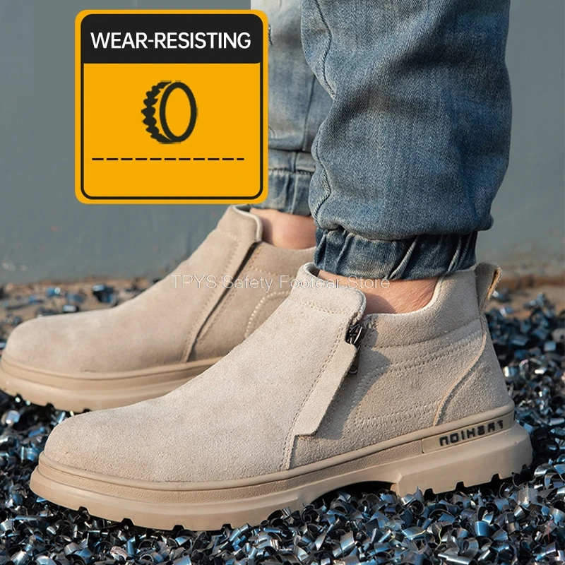 

Dropshipping Work Safety Boot Men Safety Shoes Puncture-Proof Work Sneakers Indestructible Work Shoes Steel Toe Industrial Shoes