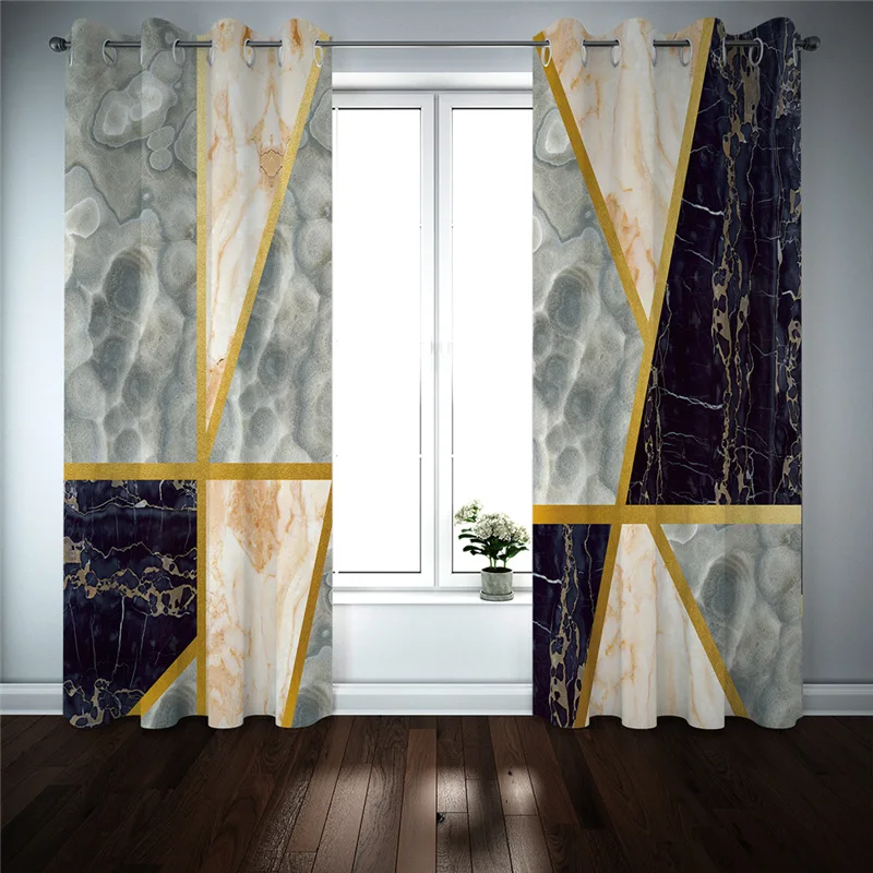 

modern custom 3d cortinas cocina Marble pattern for living room simple bedroom design 3D stereoscopic curtains cortina blackout