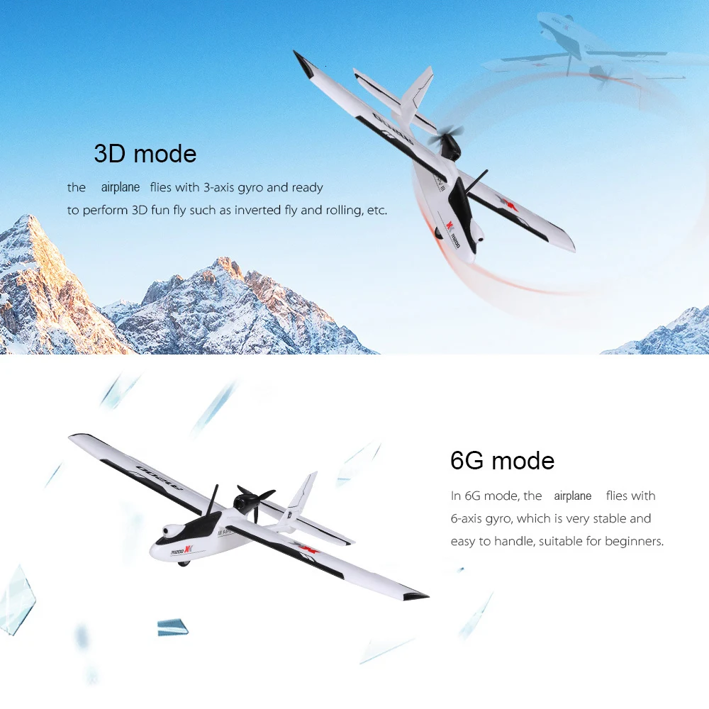 WLtoys XK A1200 3D 6G бесщеточный двигатель самолет с фиксированным крылом 5,8G FPV 2,4G 6CH S-FHSS EPO RC самолет планер RTF 89 см длина дрона