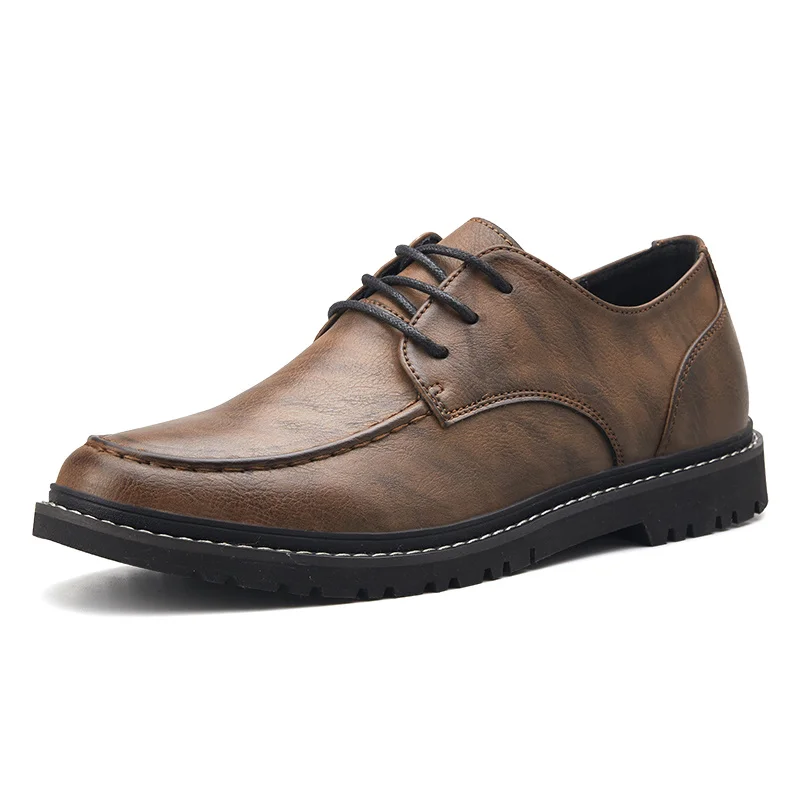 

Men Business Genuine Shoes Leather Elegant Hand Sewing Comfortable Office Male sneakers men's Casual Shoes