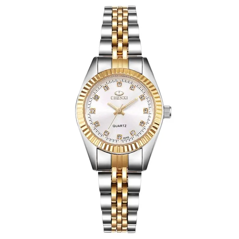 

Women Golden & Silver Classic Quartz Watch Female Elegant Clock Luxury Gift Watches Ladies Waterproof Wristwatch