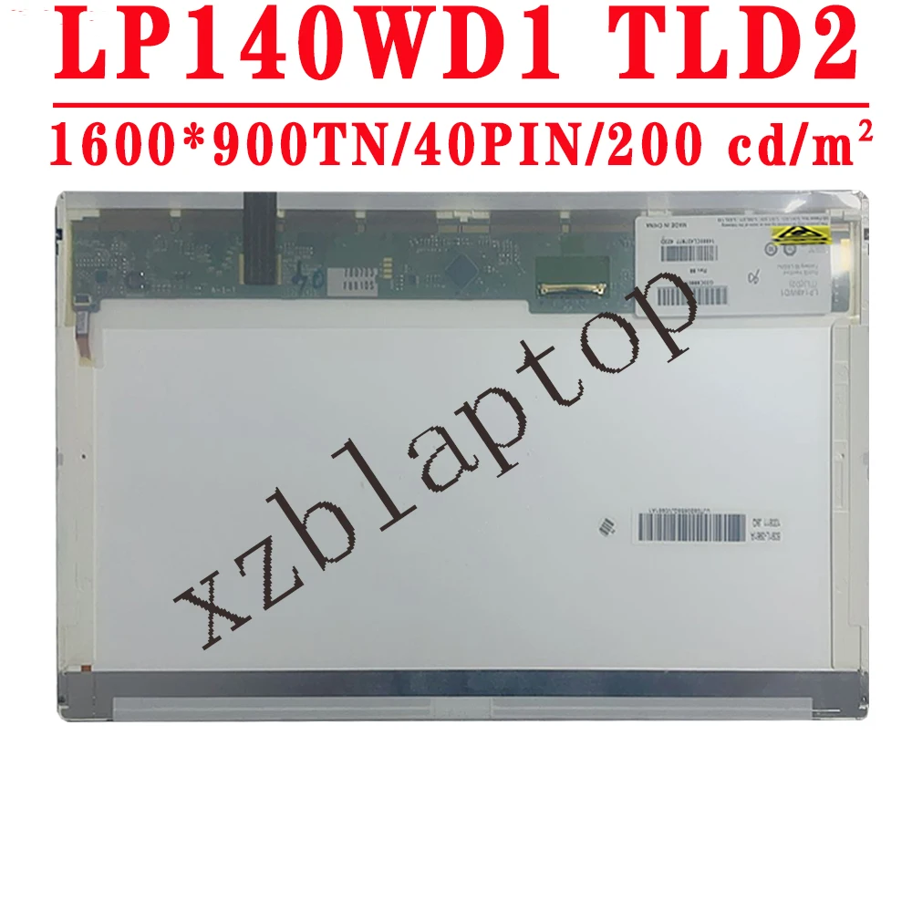 

LP140WD1 TLD2 LP140WD1-TLD2 14.0 inch 1600x900 TN LVDS 40PINS 60%NTSC 60HZ 200 cd/m² Contrast Ratio 300:1 Laptop LCD Screen