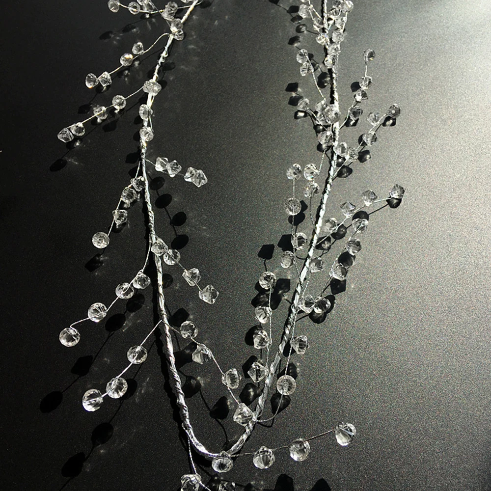 120 см acryl Kristal Kralen Gordijn Garland Bruiloft Decoraties Tak String acryl Draad Kraal Shimmer свадебные принадлежности для вечеринок