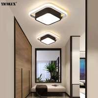 new modern led ceiling ligjts for corridor aisle porch entrance hall balcony lighting black grey lamp body luminaria de teto