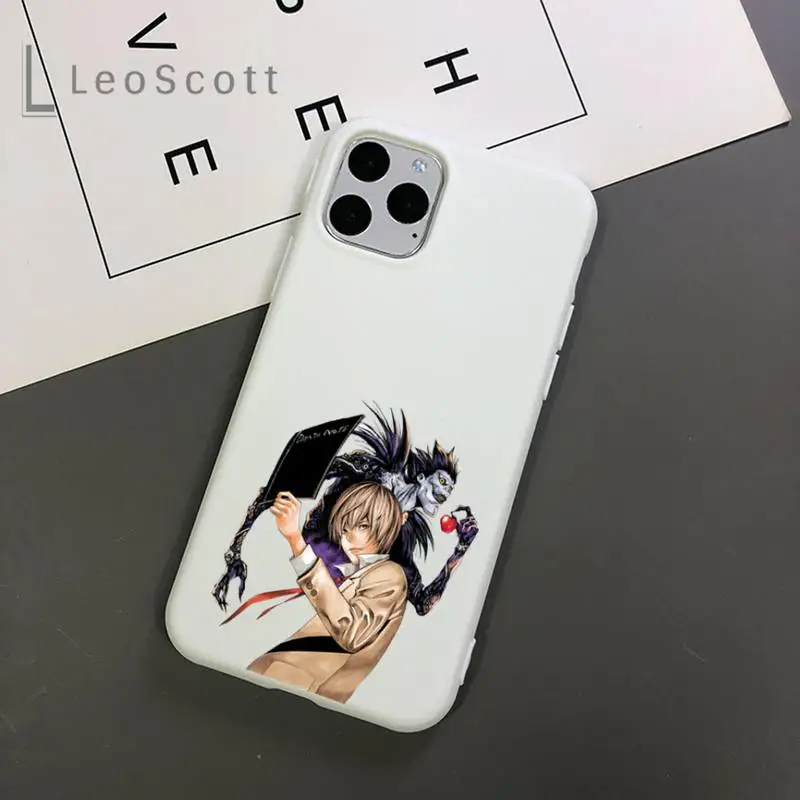 

Death Note anime Suspense Phone Case Candy Color for iPhone 11 12 mini pro XS MAX 8 7 6 6S Plus X 5S SE 2020 XR