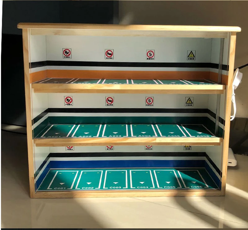 1: 64 1:43 1:32 шкала 2/3 слоев деревянная игрушечная Автостоянка сцены витрина с легкой модели автомобиля подземный ящик для хранения гаража
