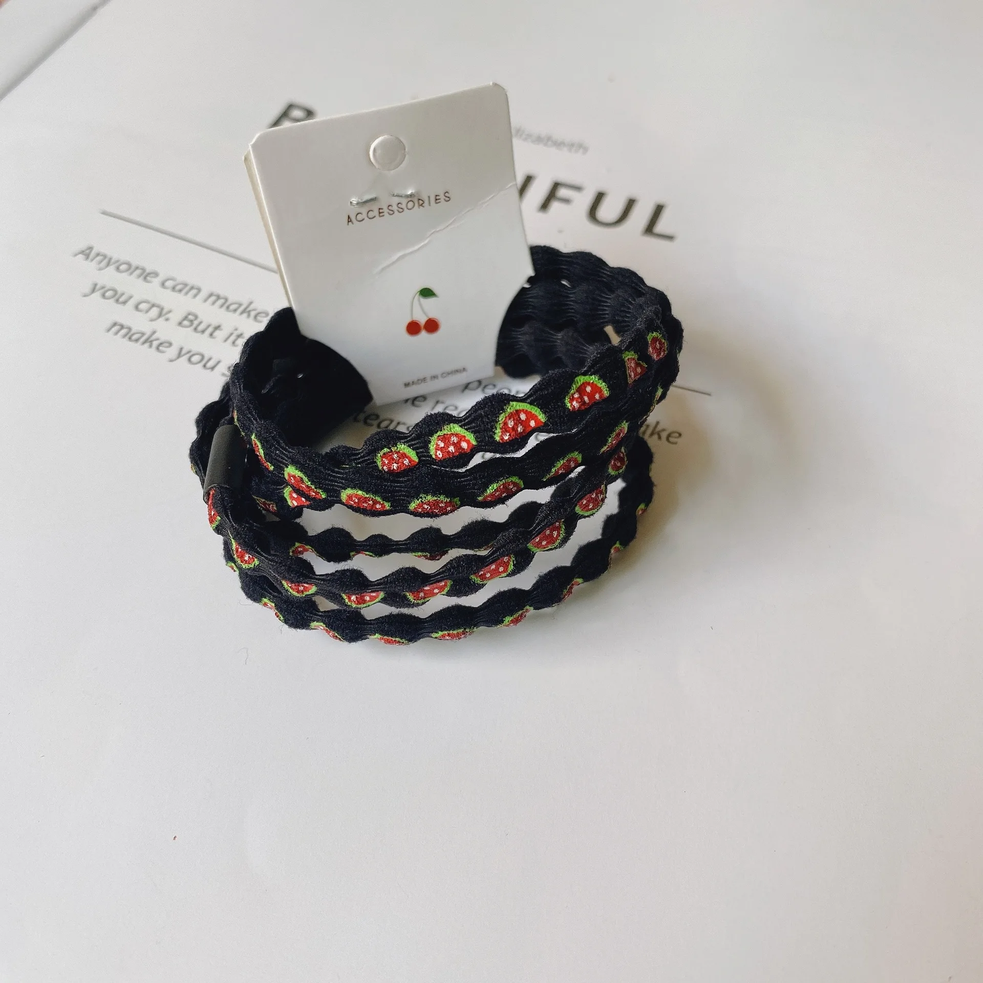 Эластичная лента для волос с принтом 5 шт./компл. | Аксессуары одежды