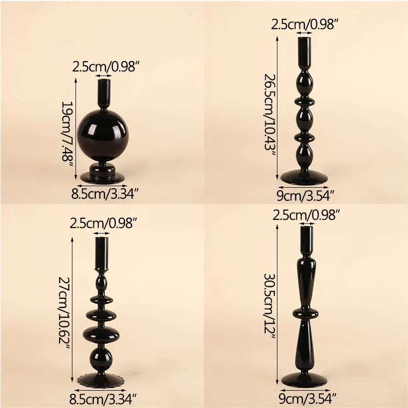 

Antique Glass Candle Holder Home Supplies Decoration Retro Ornament Dining Table Romantic Candlestick Photo Props Furnishings