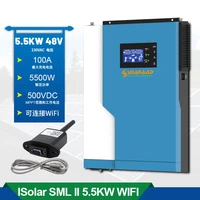 3500w 5500w 220v solar off grid inverter pure sine wave 24v 48v mppt 100a solar controller max 500vdc pv input with smart device