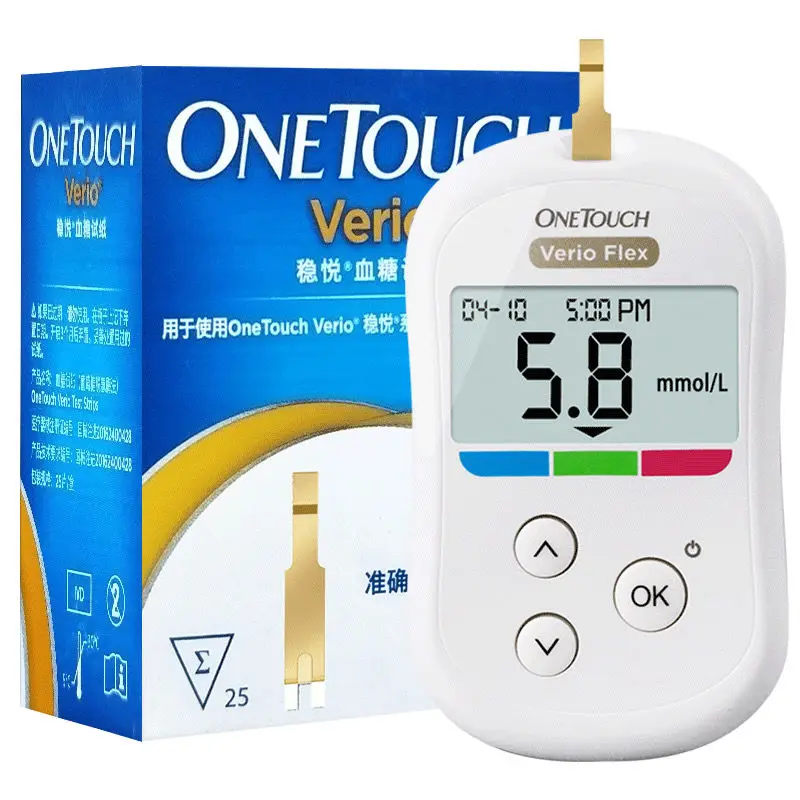 

OneTouch Verio Flex Johnson & Johnson blood glucose test paper 50 100 of household blood glucose test paper imported from the UK