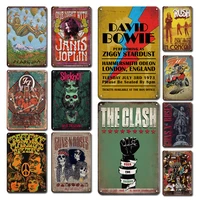 pop music metal poster plates rock band tin sign vintage man cave bedroom wall decorative plaques chic home decor accessories
