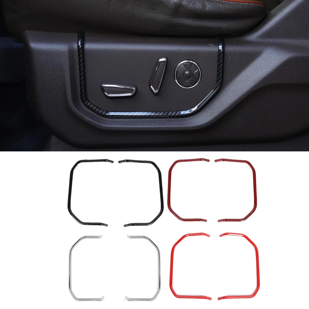 

ABS интерьер переднее сиденье Боковая регулировка декоративная рамка Крышка для Ford F150 2015-2021 автомобильные аксессуары